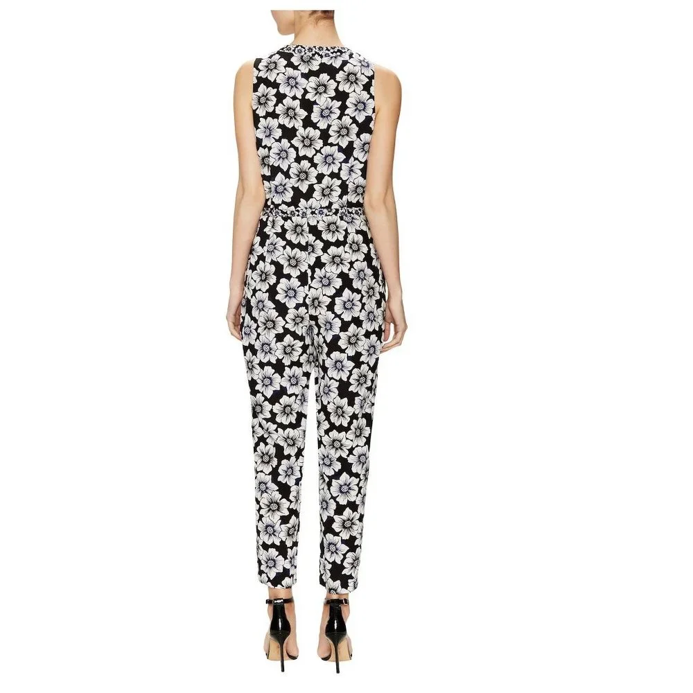 NWT Kate Spade Hollyhock Silk V-neck Lined Jumpsuit, XS
